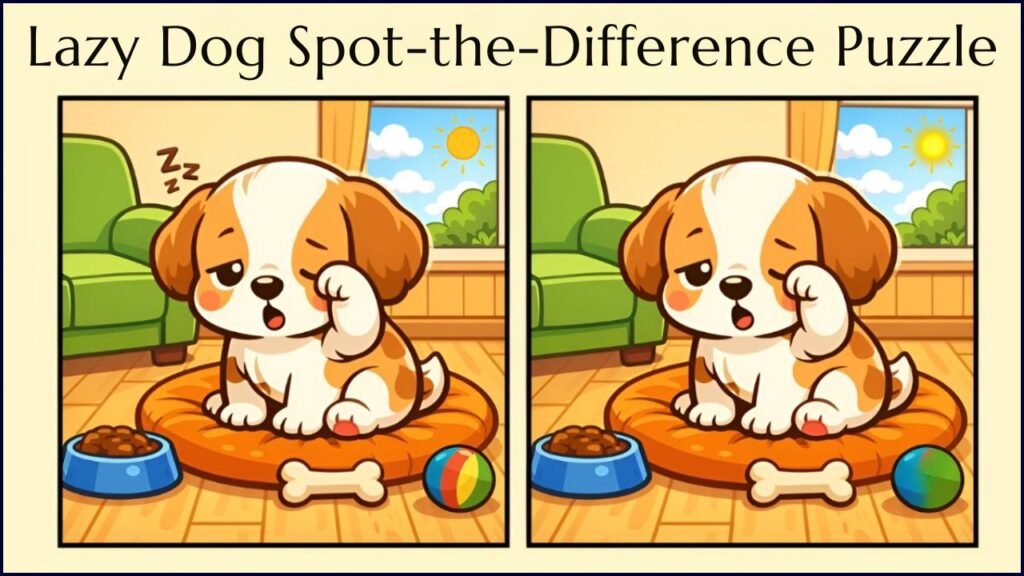 Lazy Dog Spot-the-Difference Puzzle